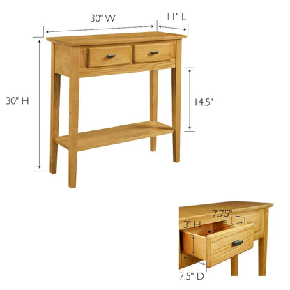 Teegan Solid Wood Hall Entryway Console Sofa Table
