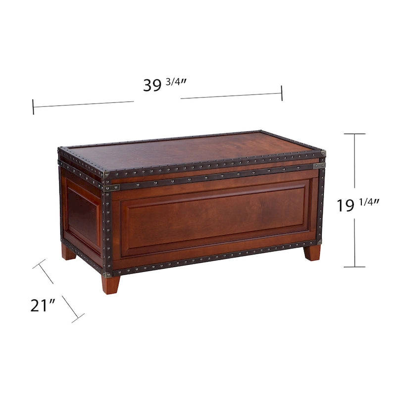 SEI Furniture Ailsa Wooden Trunk Coffee Table