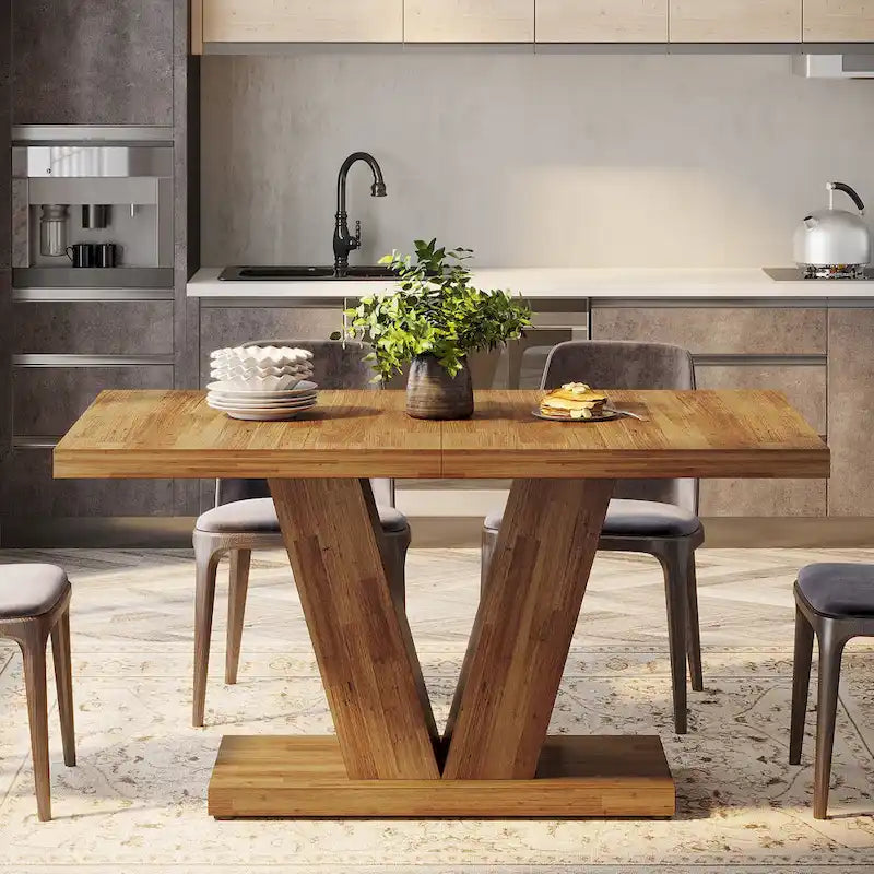 47 Farmhouse Small Rectangle Dining Table for Kitchen Dining Room