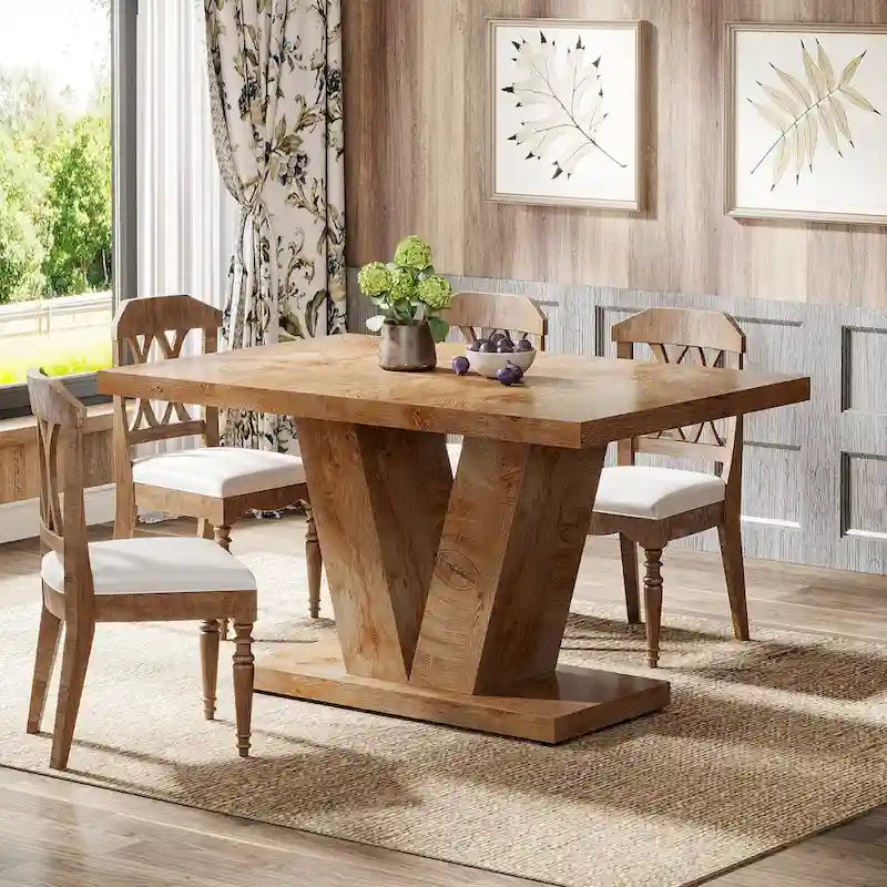 47 Farmhouse Small Rectangle Dining Table for Kitchen Dining Room