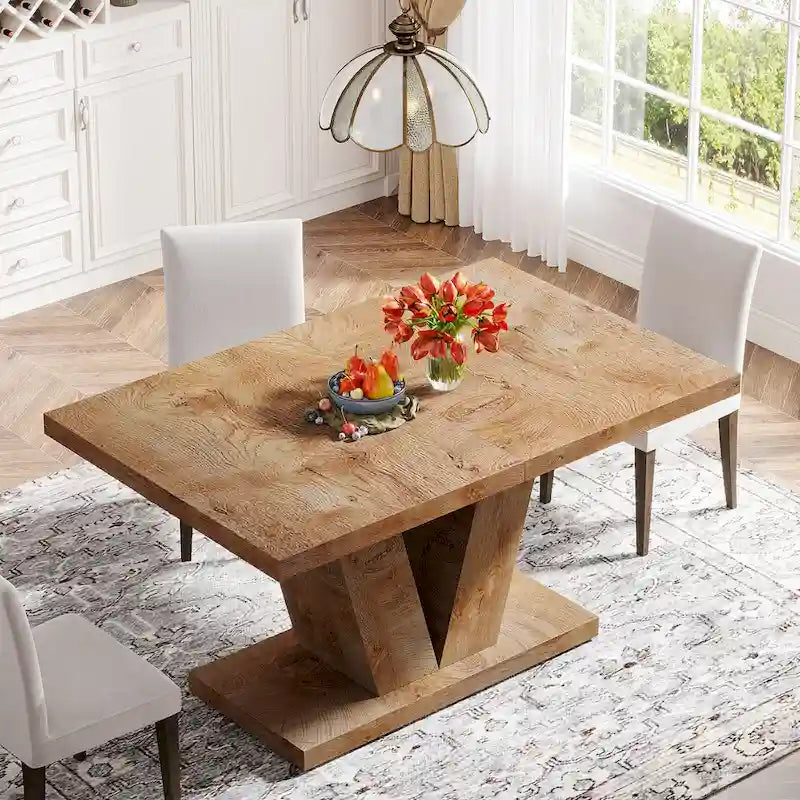 47 Farmhouse Small Rectangle Dining Table for Kitchen Dining Room
