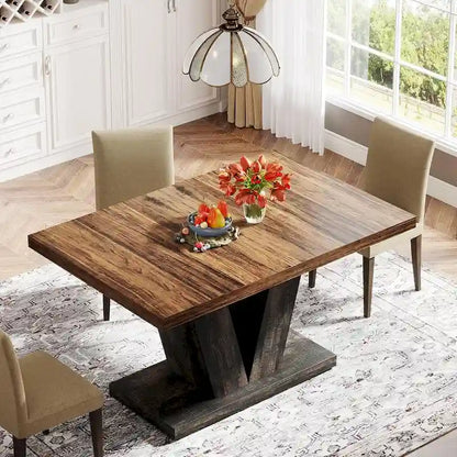 47 Farmhouse Small Rectangle Dining Table for Kitchen Dining Room