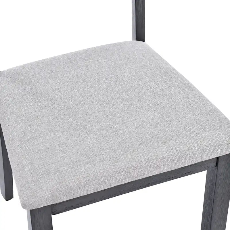 5-Piece Solid Wood 47L Dining Table Sets (1 Table+ 4 Slat Back Chairs)