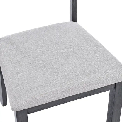 5-Piece Solid Wood 47L Dining Table Sets (1 Table+ 4 Slat Back Chairs)