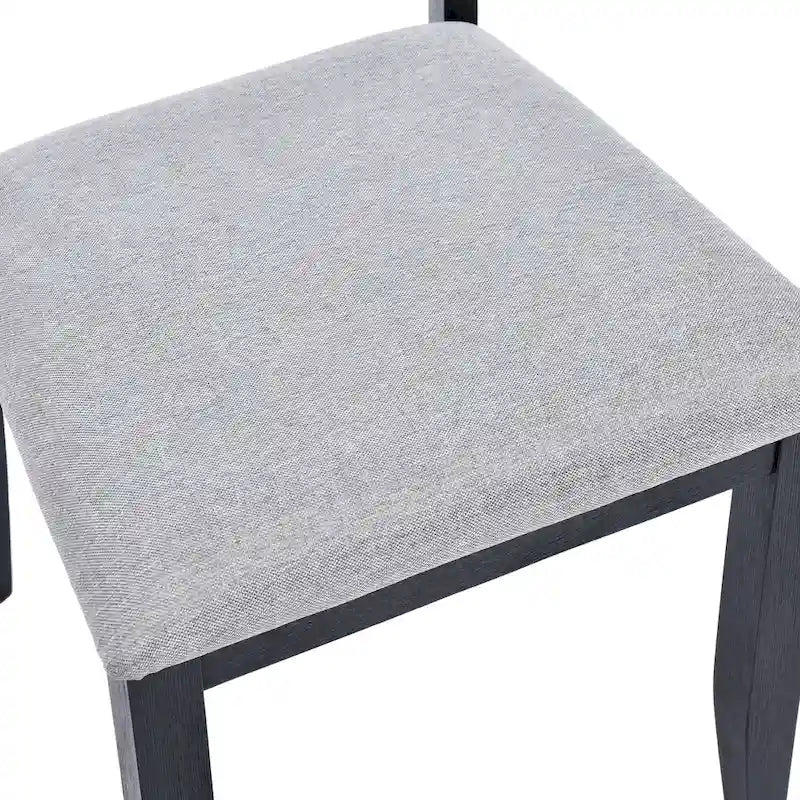 5-Piece Solid Wood 47L Dining Table Sets (1 Table+ 4 Slat Back Chairs)