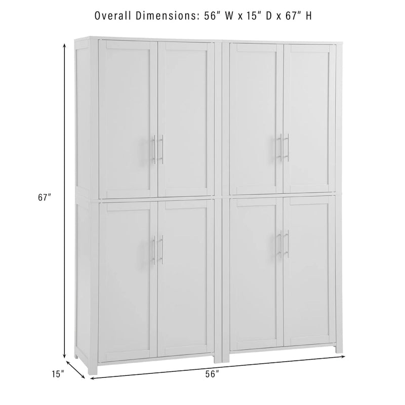 Crosley Savannah 2-Piece Kitchen Storage Pantry Set