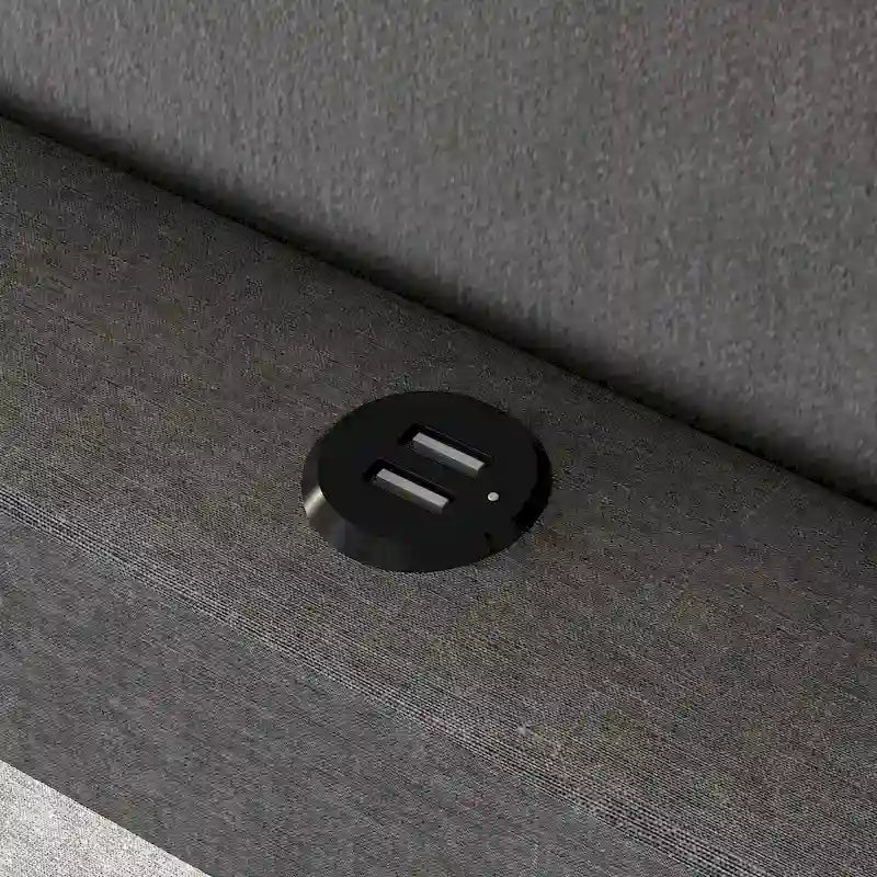 Queen Bed Frame with Storage Drawers Adjustable Headboard Lights LED