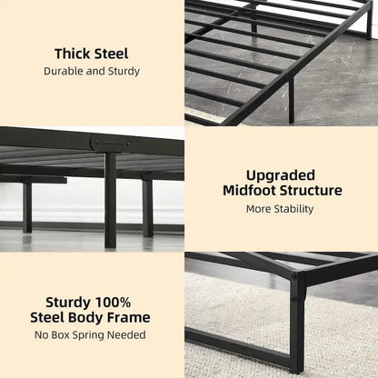 6 Inch Metal Platform Low Profile Bed Frame