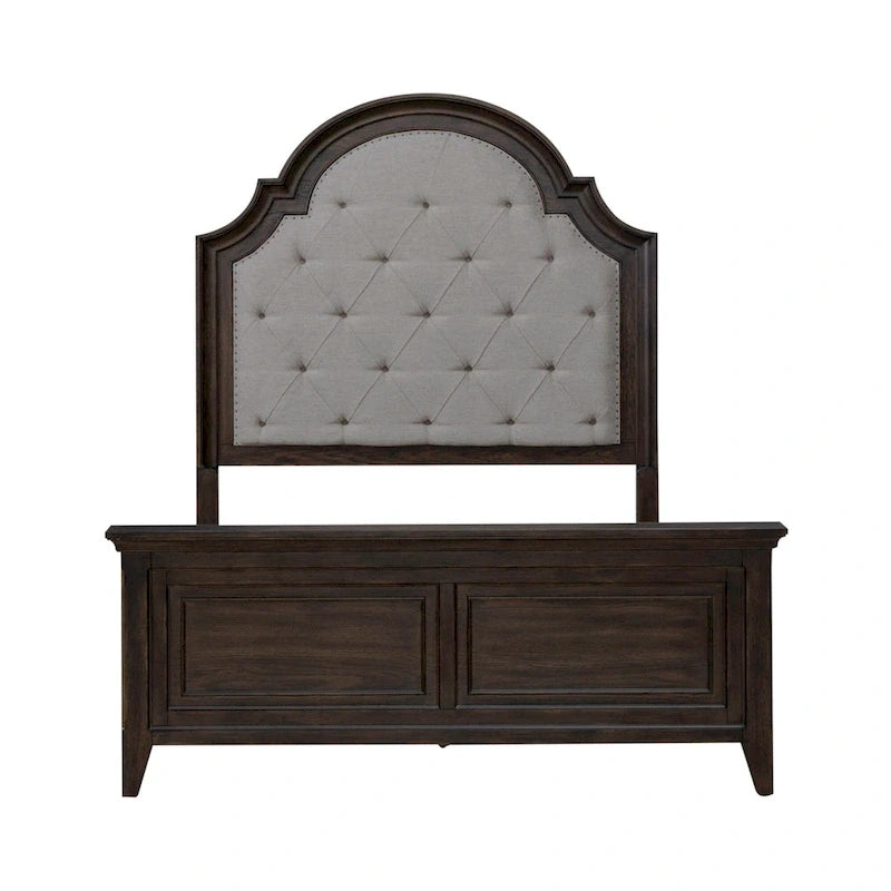 Paradise Valley Saddle Brown Upholstered Bed Frame - Size Options