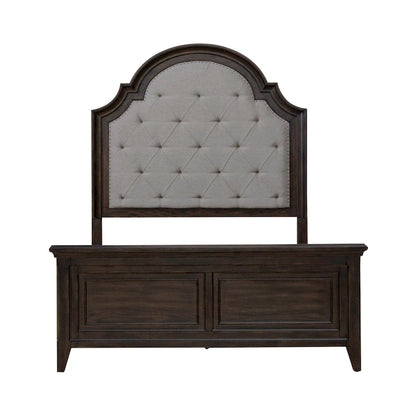 Paradise Valley Saddle Brown Upholstered Bed Frame - Size Options