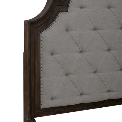 Paradise Valley Saddle Brown Upholstered Bed Frame - Size Options