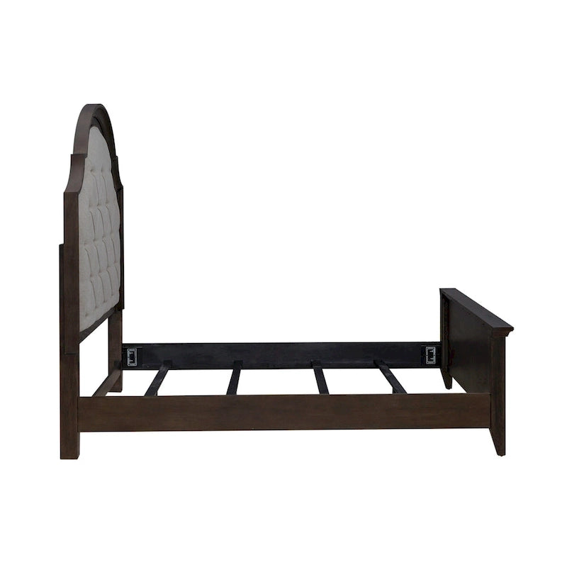 Paradise Valley Saddle Brown Upholstered Bed Frame - Size Options