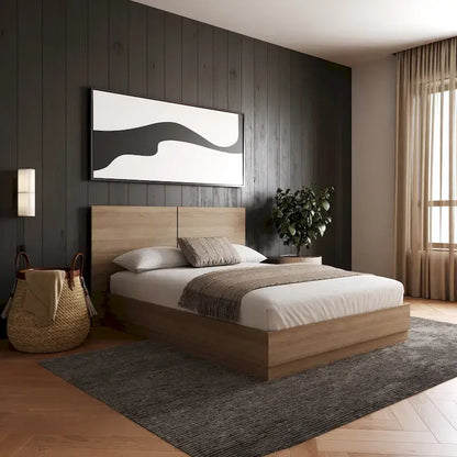 Milano Platform Bed with Headboard