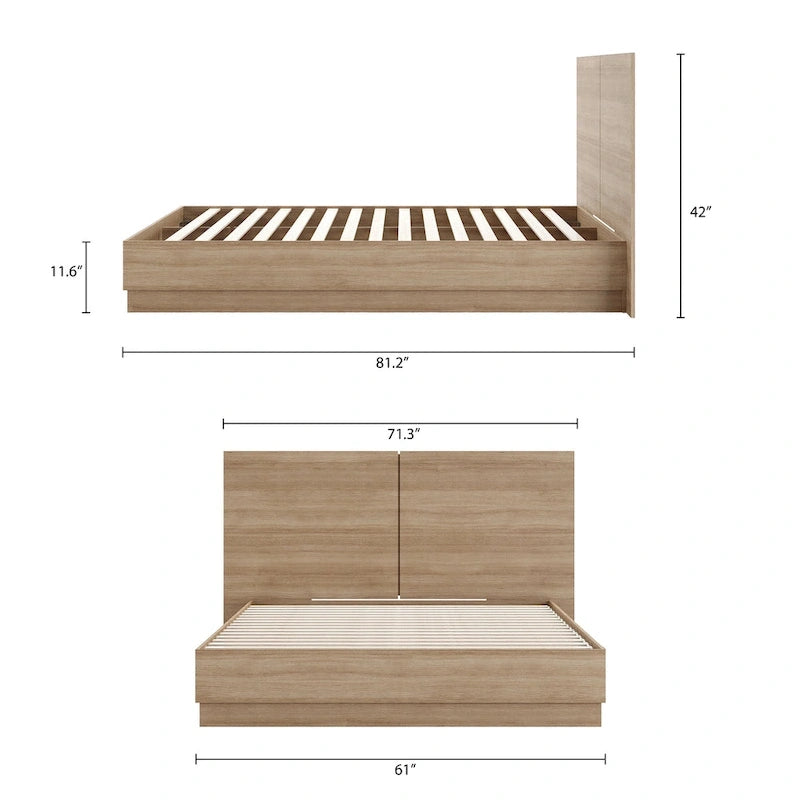 Milano Platform Bed with Headboard