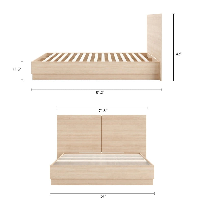 Milano Platform Bed with Headboard