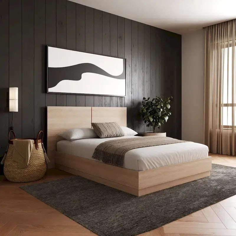 Milano Platform Bed with Headboard