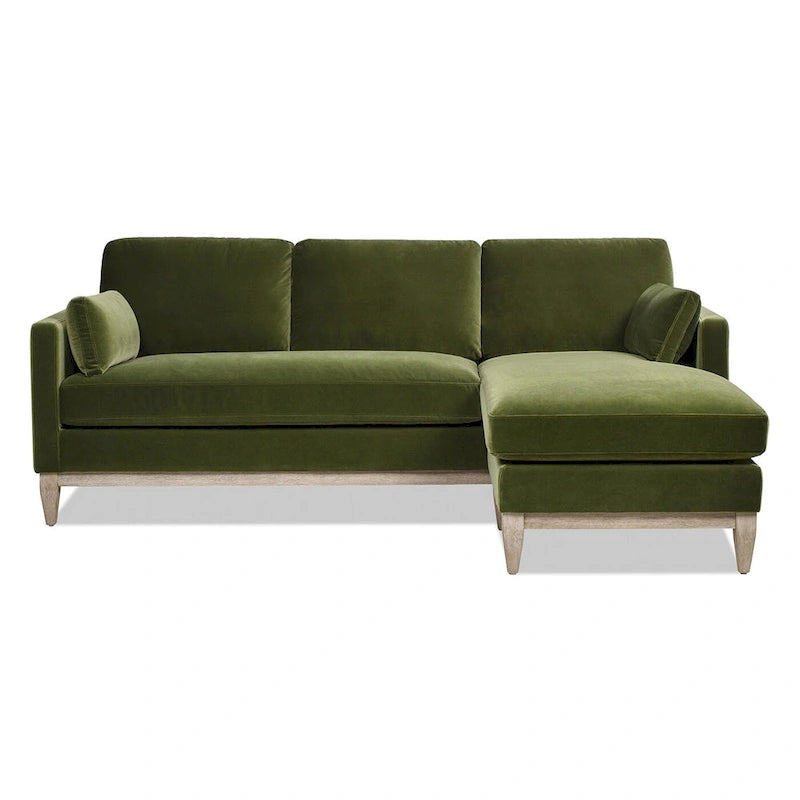 Knox 89 Performance Velvet Reversible Chaise Sectional Sofa