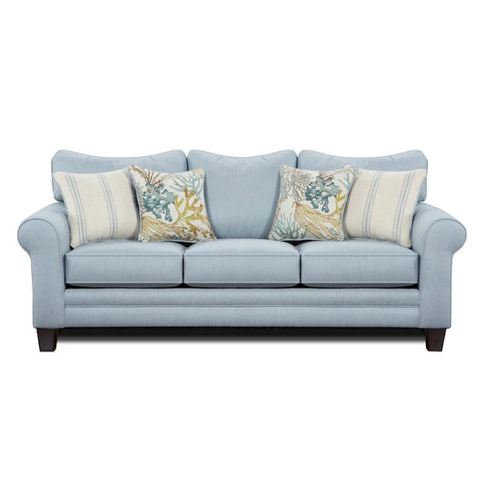 Labyrinth Sky Round Arm Stationary Sofa