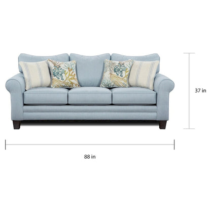 Labyrinth Sky Round Arm Stationary Sofa