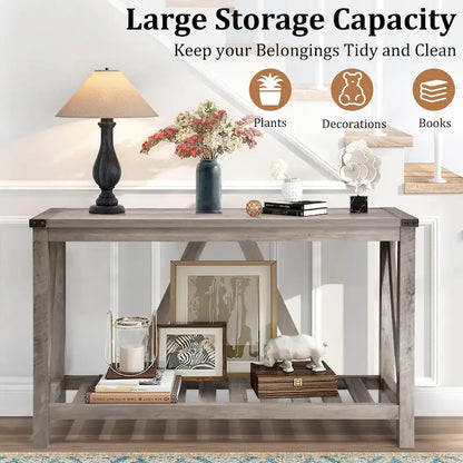 VredHom A-frame Console Table with Display Shelf