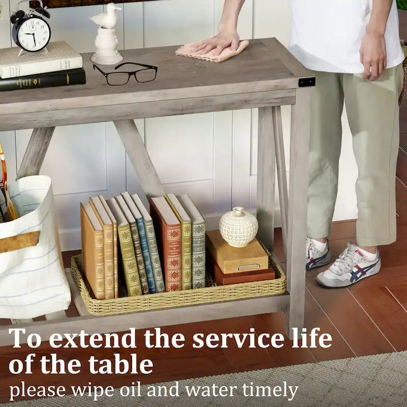 VredHom A-frame Console Table with Display Shelf