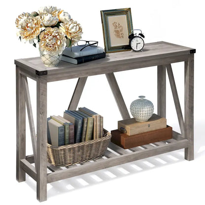 VredHom A-frame Console Table with Display Shelf