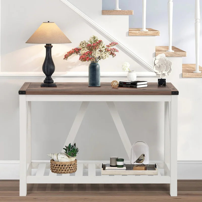 VredHom A-frame Console Table with Display Shelf