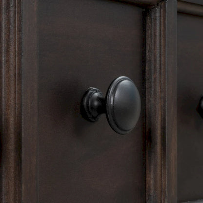 Rustic Entryway Console Table, 60 Long Sofa Table with two Different Size Drawers and Bottom Shelf for Storage