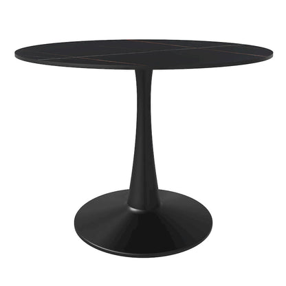 LeisureMod Round Dining Table 40 Sintered Stone Tabletop