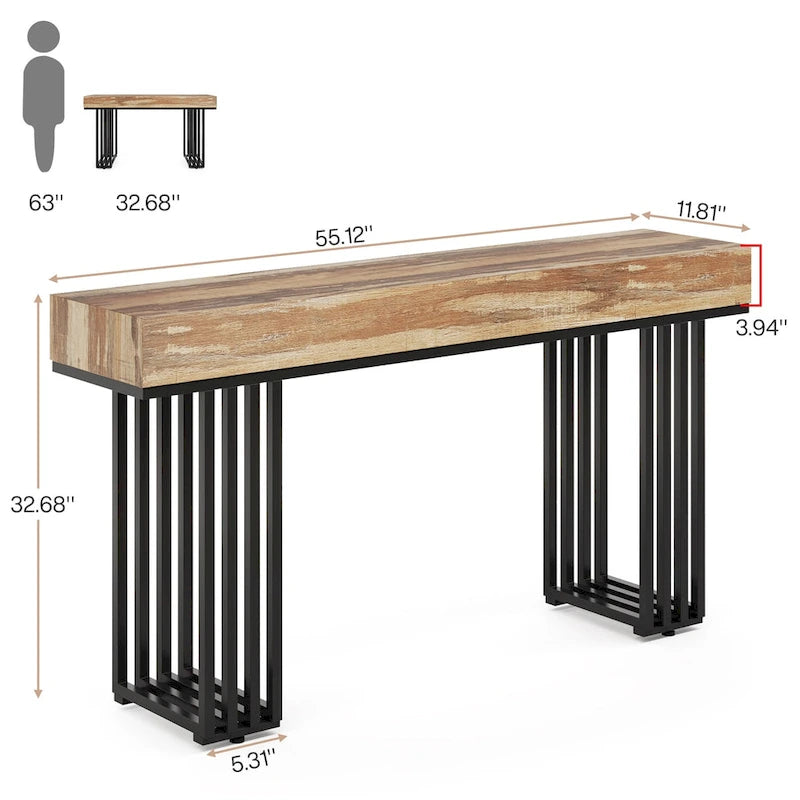 55-inch Console Sofa Hall Table for Entryway