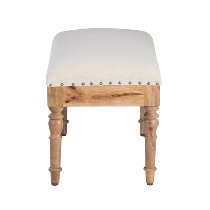 Barlow Upholstered Wood Seashell Entryway Bench