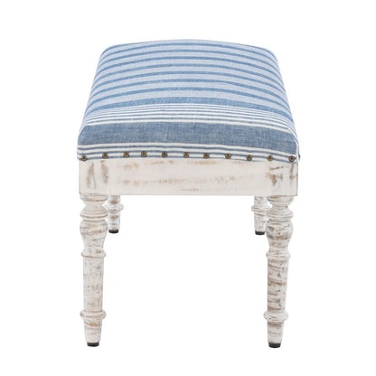 Barlow Upholstered Wood Seashell Entryway Bench