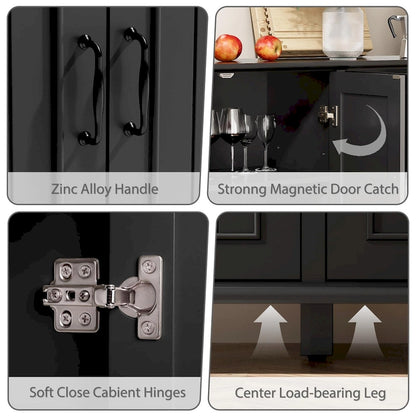 Sideboard Kitchen Buffet Coffee Bar Cabinet Accent Storage Cabinet Server Table