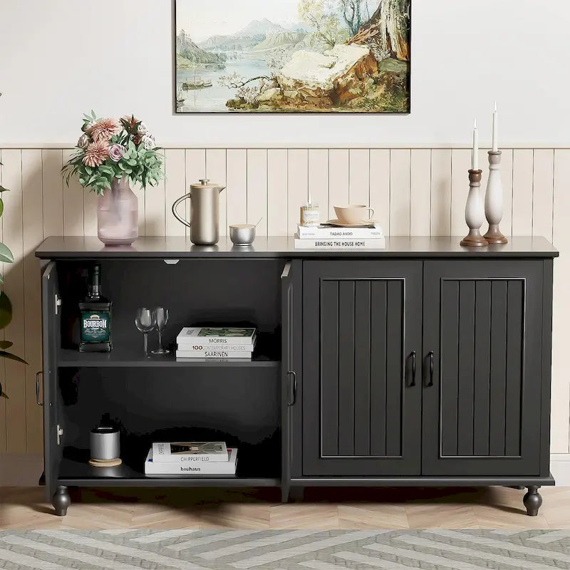 Sideboard Kitchen Buffet Coffee Bar Cabinet Accent Storage Cabinet Server Table