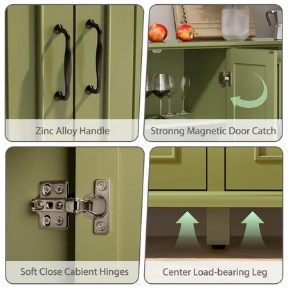 Sideboard Kitchen Buffet Coffee Bar Cabinet Accent Storage Cabinet Server Table