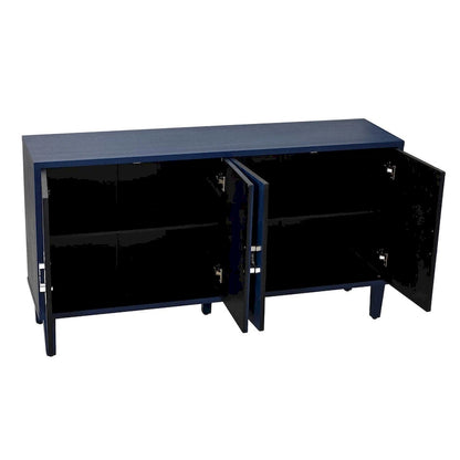 Unique Stylish 4-Door Storage Cabinet with Pine Legs Sideboard Buffets