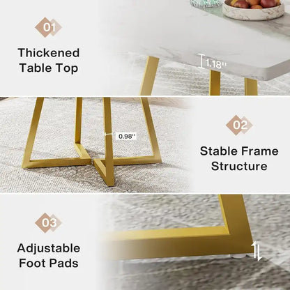 Square Dining Table for 4, 31.5 Industrial Dinner Table for Small Space