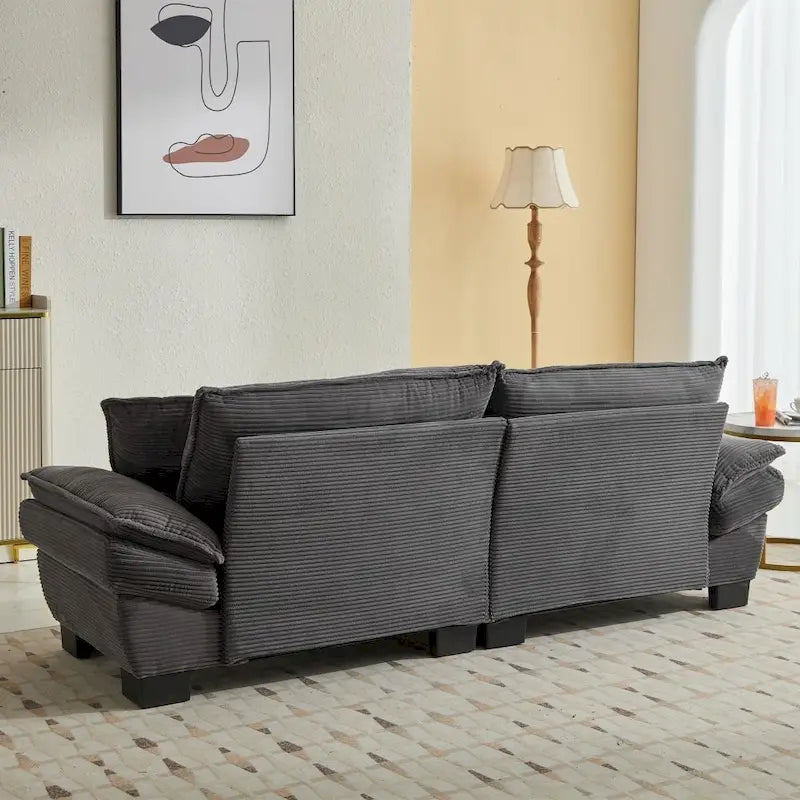 Corduroy Upholstered Deep Seat Sofa