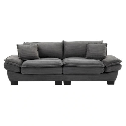Corduroy Upholstered Deep Seat Sofa