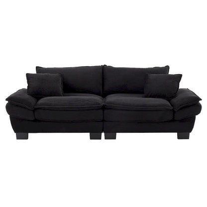 Corduroy Upholstered Deep Seat Sofa