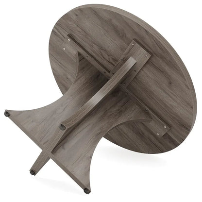 Round Dining Table for 4-6, 47.2 Black Kitchen Table