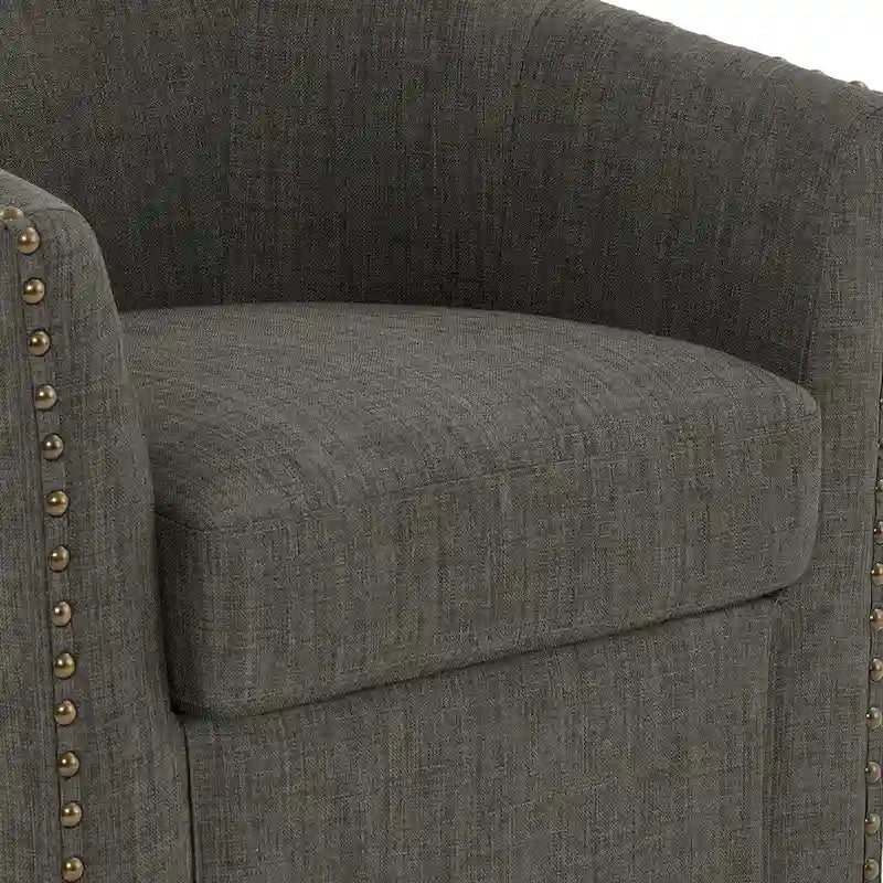 Nailhead Trim Upholstered Swivel Accent Chairs Set of 2
