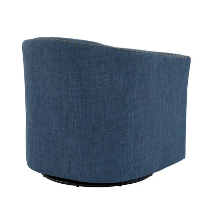 Nailhead Trim Upholstered Swivel Accent Chairs Set of 2