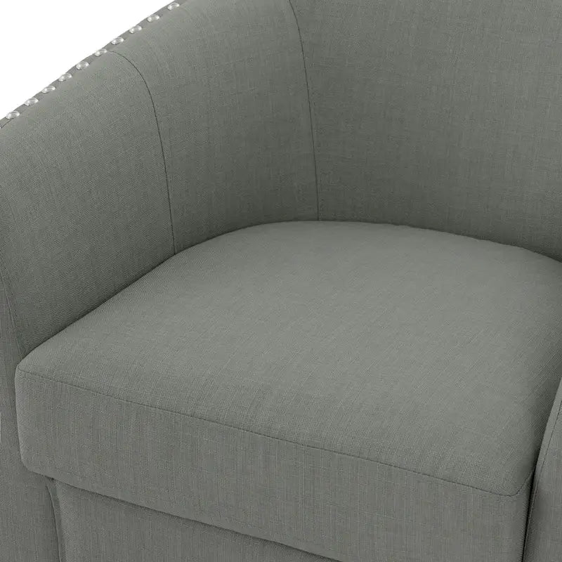 Nailhead Trim Upholstered Swivel Accent Chairs Set of 2