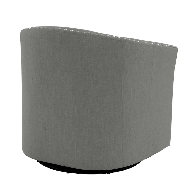 Nailhead Trim Upholstered Swivel Accent Chairs Set of 2