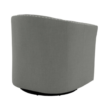 Nailhead Trim Upholstered Swivel Accent Chairs Set of 2