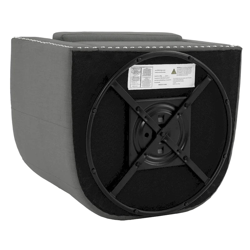 Nailhead Trim Upholstered Swivel Accent Chairs Set of 2