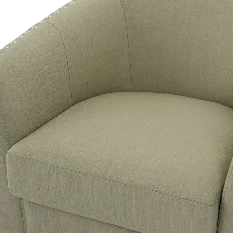 Nailhead Trim Upholstered Swivel Accent Chairs Set of 2