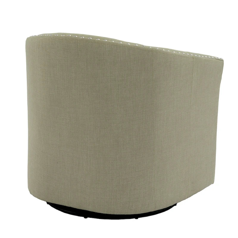 Nailhead Trim Upholstered Swivel Accent Chairs Set of 2